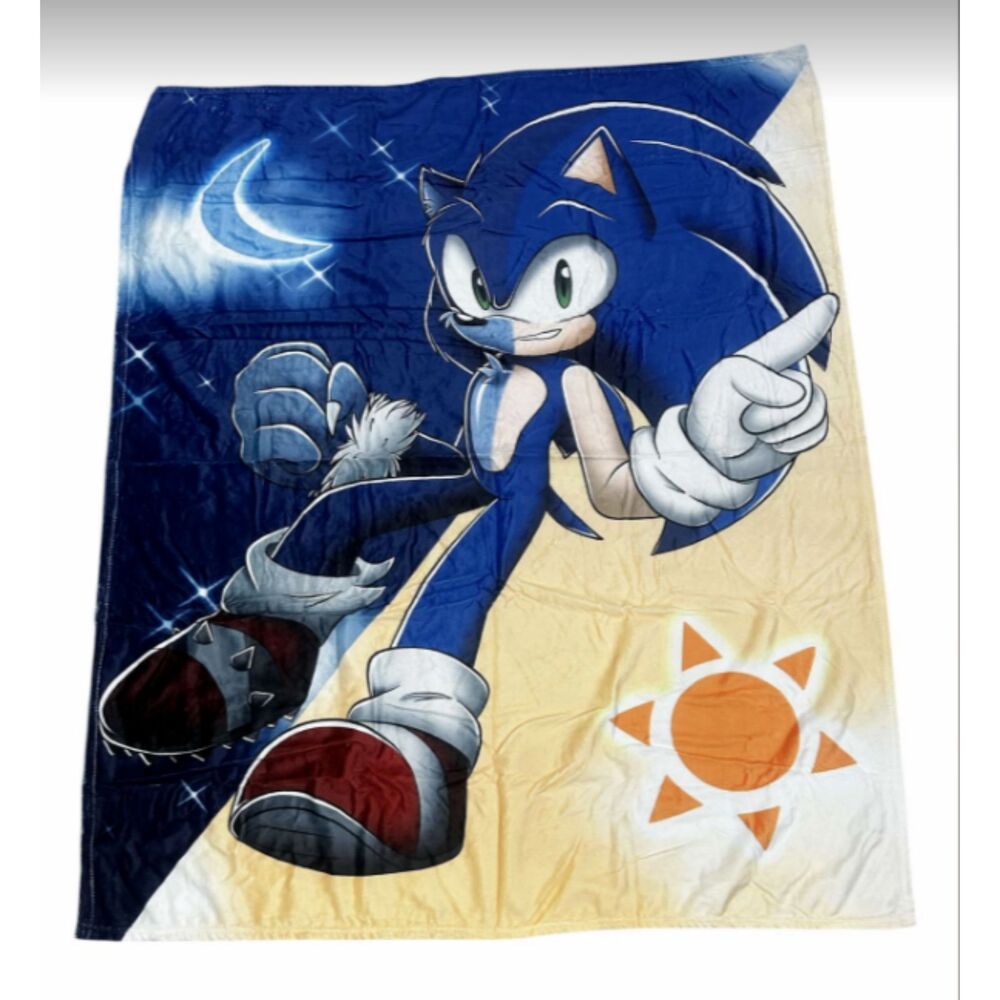 Sonic The Hedgehog Kids Fleece Throw Blanket 50"x60"